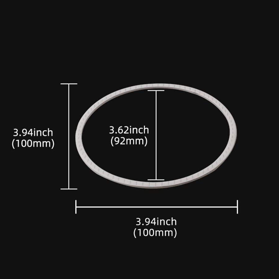 【並行輸入品】GrandviewTM 2x 100mm 72SMD COB Led Angel Eyes Halo Rings Set Lig_3