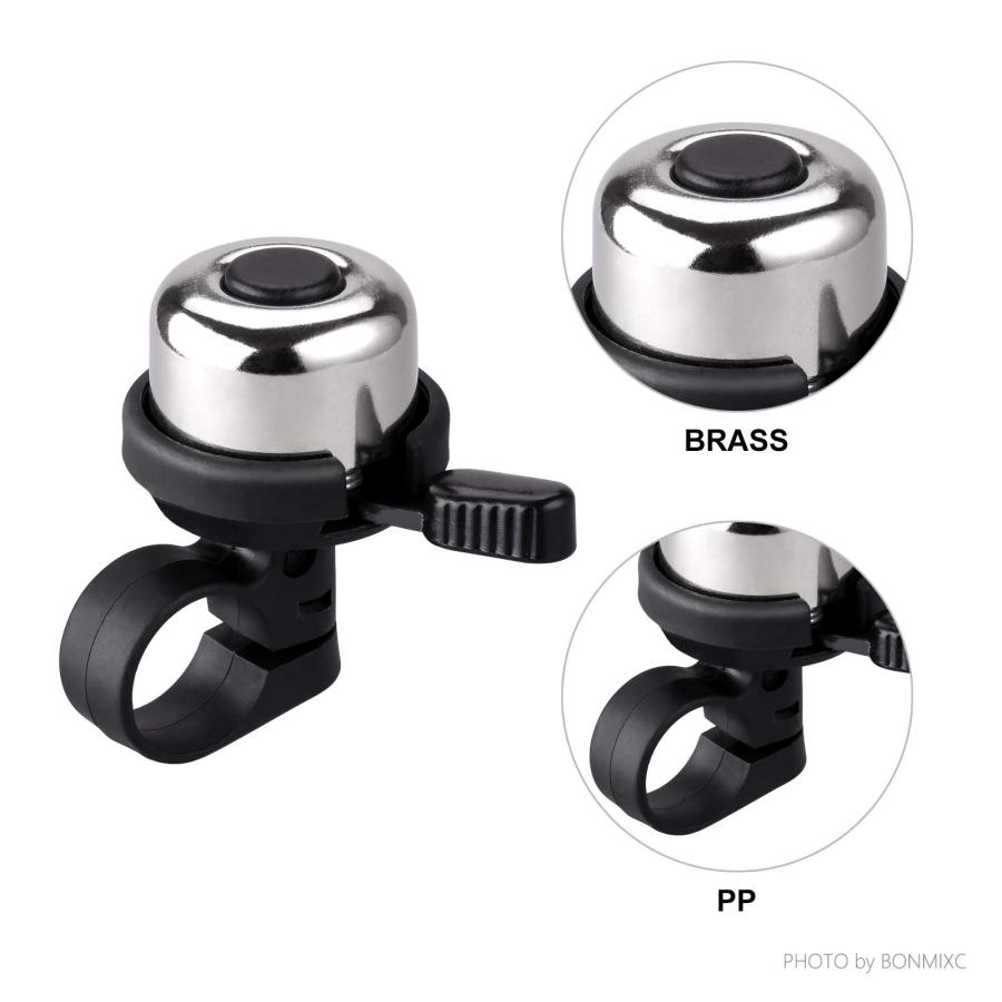 【並行輸入品】BONMIXC Bike Bell Brass Mini, Clearer Louder Longer Sustained Pu_3
