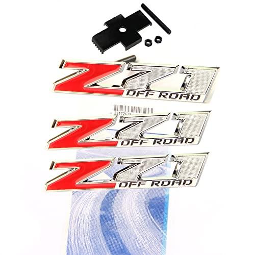 【並行輸入品】Yoaoo 〓 3?x OEM Small z71?Off Roadグリルとデカールエンブレムバッジ3d for GMCシボレーシ_1