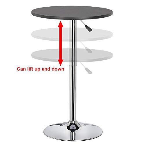 【並行輸入品】Yaheetech Adjustable Round Pub Table Counter Bar Height MDF Top