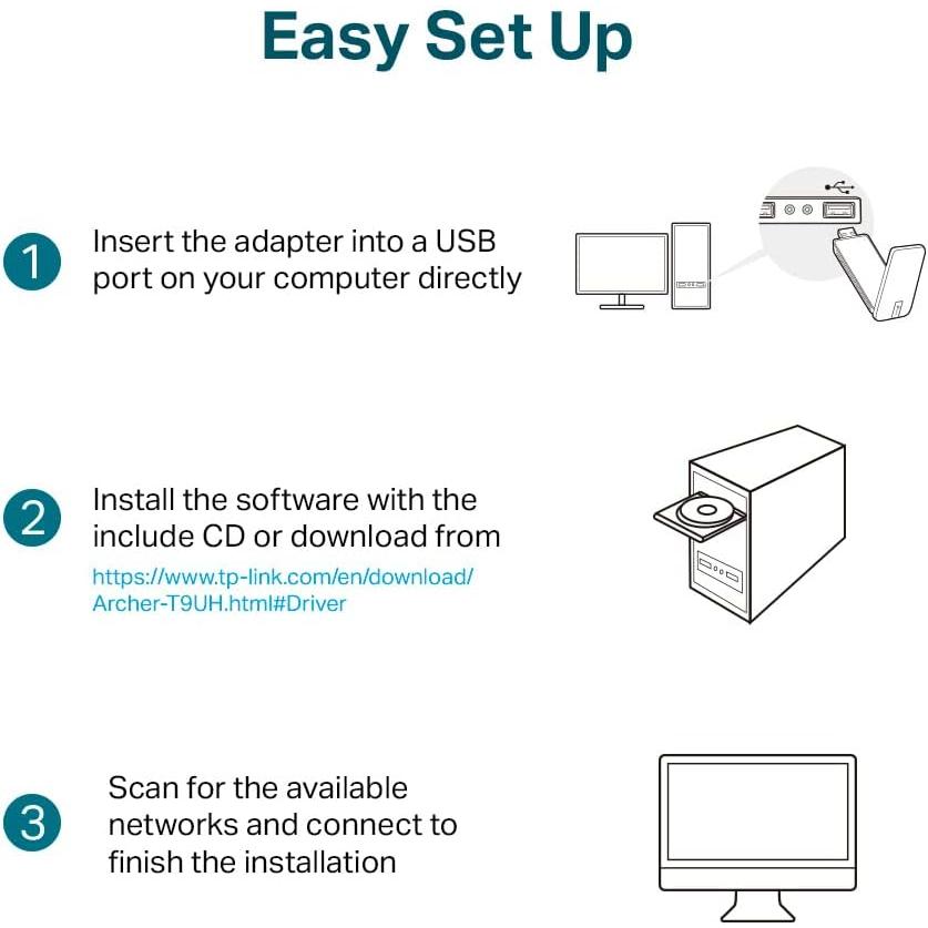 TP-Link AC1900 USB 3.0 WiFi Adapter for PC(Archer T9UH)- Dual Ban　並行輸入｜import-tabaido｜06