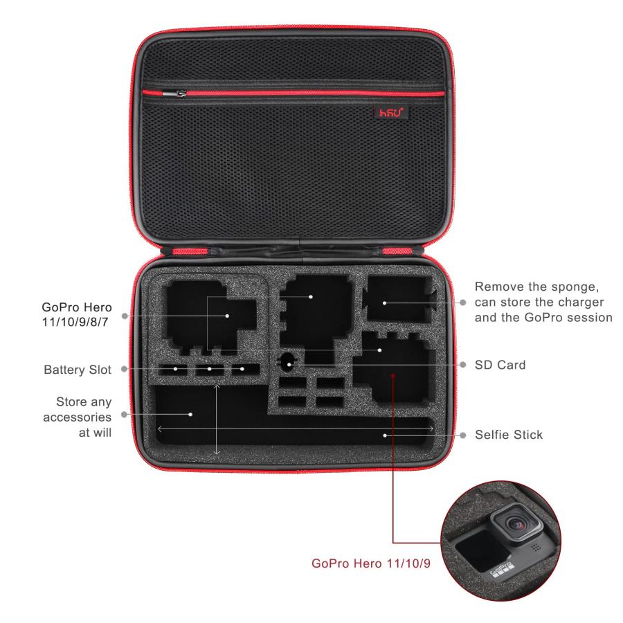 Hsu Large Carrying Case for Go pro L HGP5103A HSU Large Carrying  並行輸入品｜import-tabaido｜10