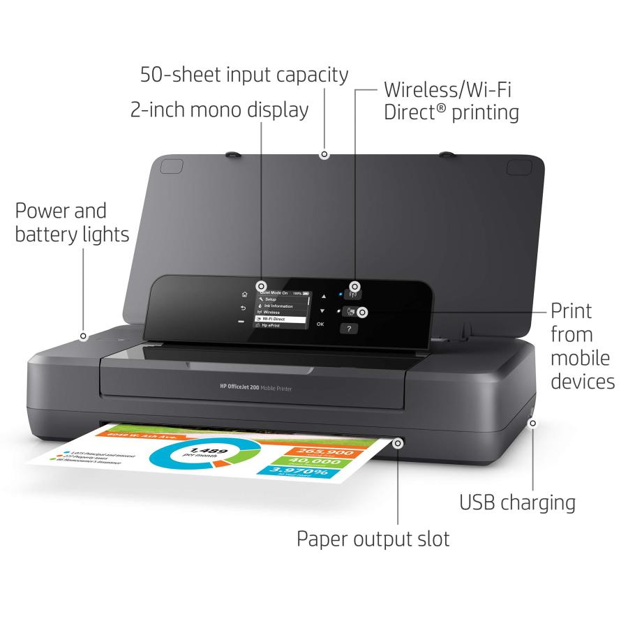 HP OfficeJet 200 Portable Printer with Wireless & Mobile HP OfficeJet 200 Portable Printer with Wireless & Mobile