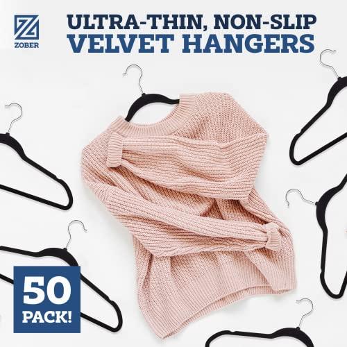 Zober Velvet Hangers 50 Pack   Heavy Duty Black Hangers for Coat 並行輸入品｜import-tabaido｜05