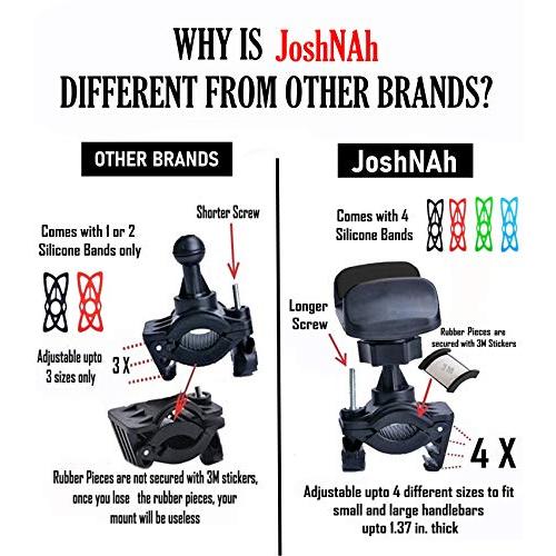 【並行輸入品】JoshNAh Bike Phone Mount， Universal Cell Phone Holder for Bicycle_4