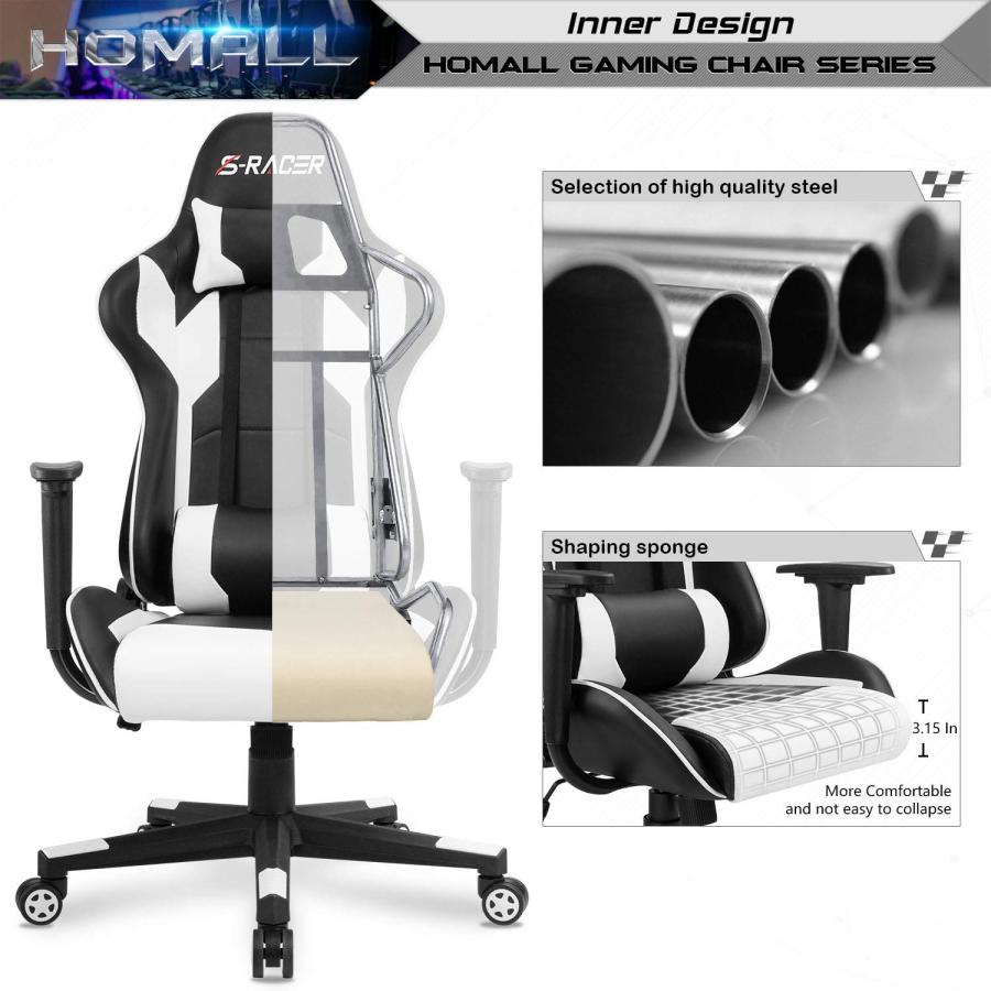 並行輸入品】Homall ゲーミングチェア オフィスチェア ハイバック