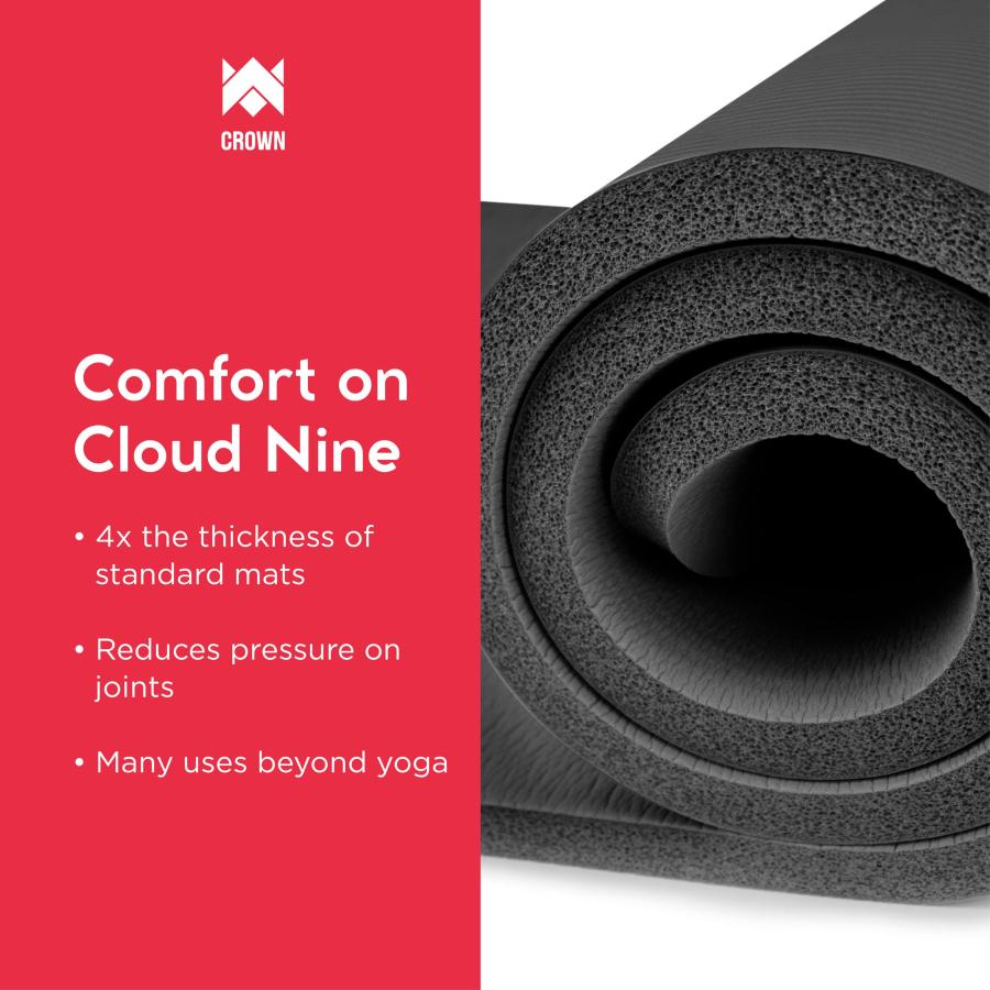 【並行輸入品】(Pink) Yoga Cloud Ultra Thick 2.5cm Yoga and Exercise Mat with_3
