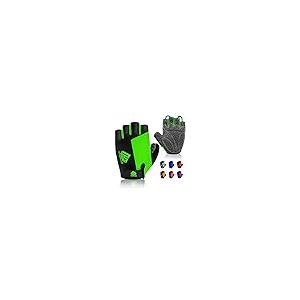 【並行輸入品】HTZPLOO バイクグローブ サイクリンググローブ メンズ レディース 滑り止め衝撃吸収パッド 軽量 素敵なフィット感 ハーフフの画像