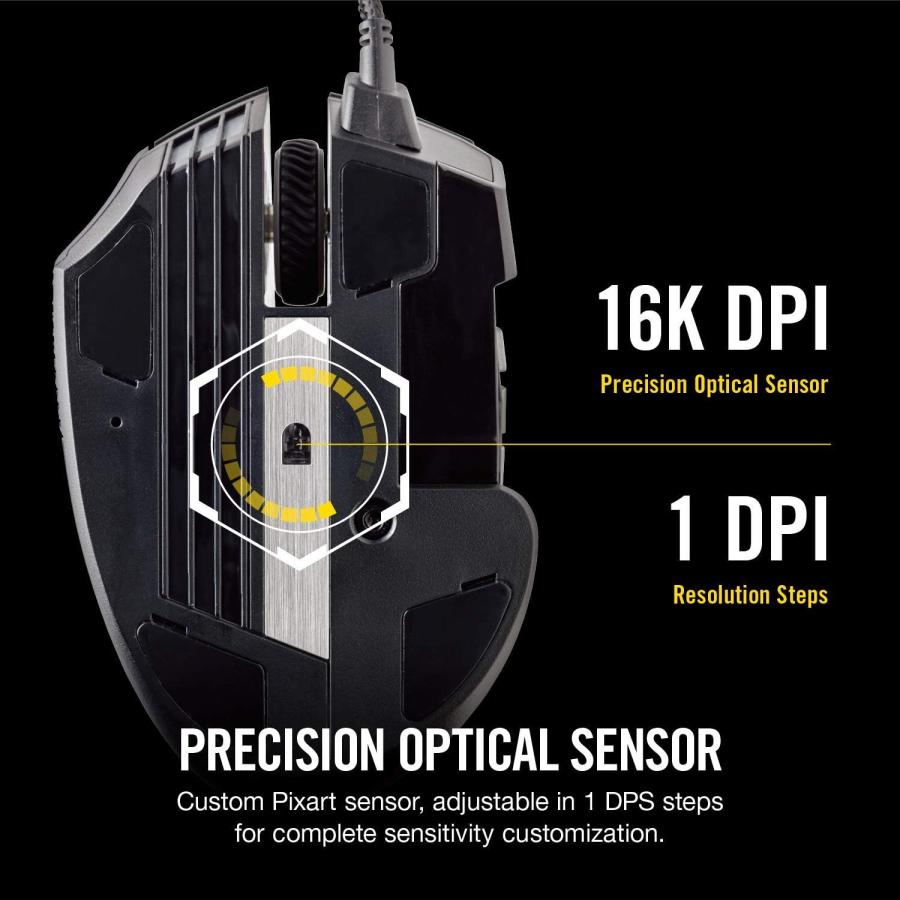 Corsair Scimitar Pro RGB - MMO Gaming Mouse - 16 000 DPI Optical｜import-tabaido｜06