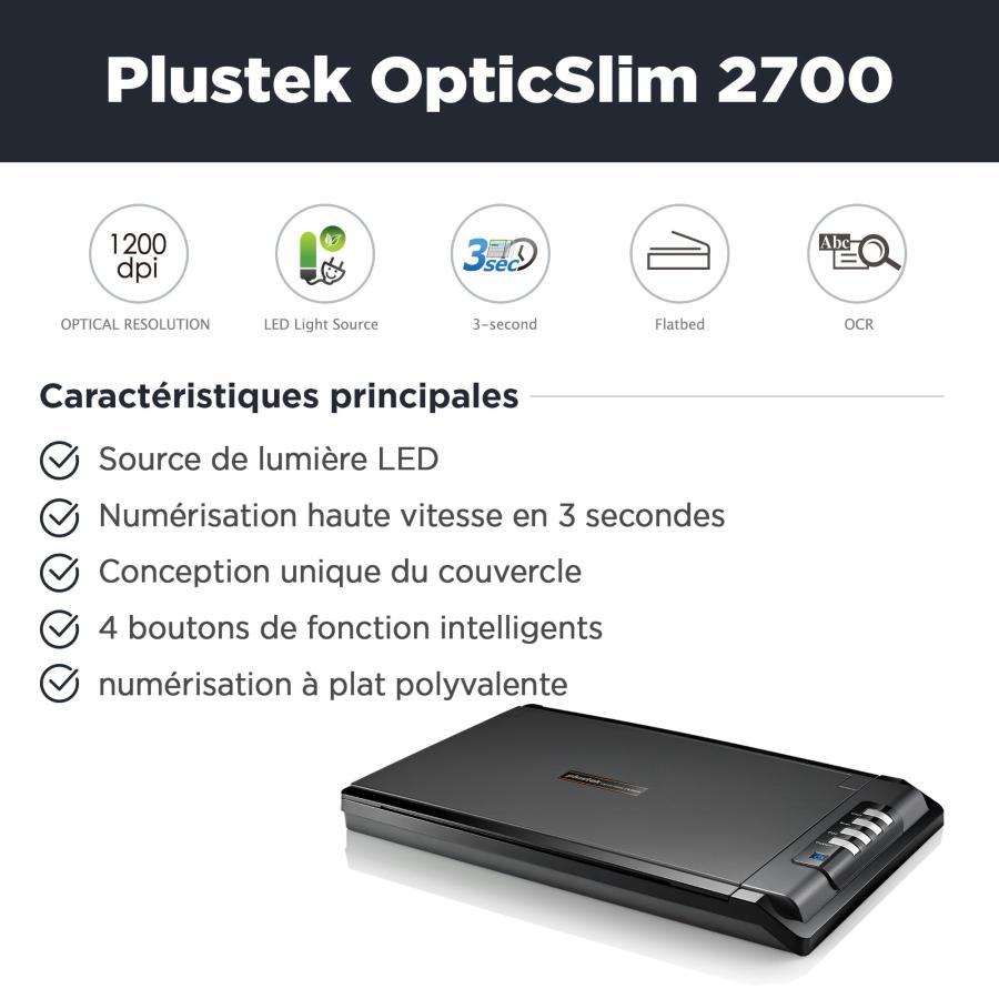 Plustek OpticSilm 2700 高速フラットベッドスキャナー 3秒の高速スキャン速度 ご自宅や、リモートオフィスなど 並行輸入品｜import-tabaido｜04