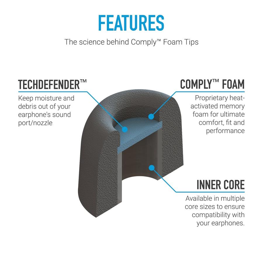 Comply フォームプレミアムイヤホンチップ Jaybird用カスタムスポーツプロ S ComplyTM Sport Pro J 並行輸入品｜import-tabaido｜10