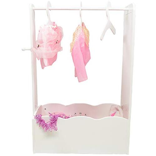 【並行輸入品】MMP Living ドレスアップセンター フルレングスミラー ノブと3つのハンガー付き ホワイト 16 038W MMP Livの画像