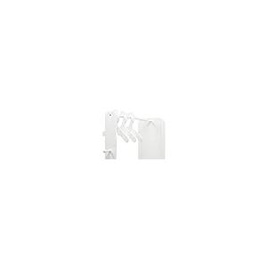 【並行輸入品】MMP Living ドレスアップセンター フルレングスミラー ノブと3つのハンガー付き ホワイト 16 038W MMP Livの画像