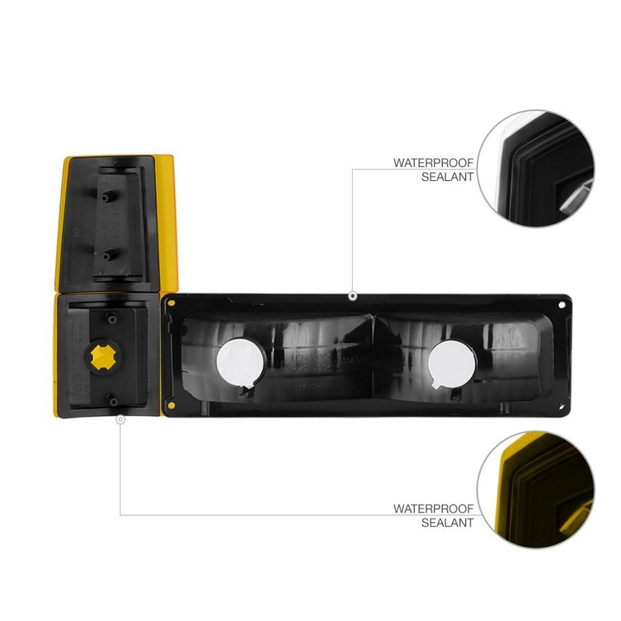 【並行輸入品】VIPMOTOZ 1994 1998 GMC C/K ピックアップトラック サバーバン ユーコン ヘッドライト用 マットブラック_9