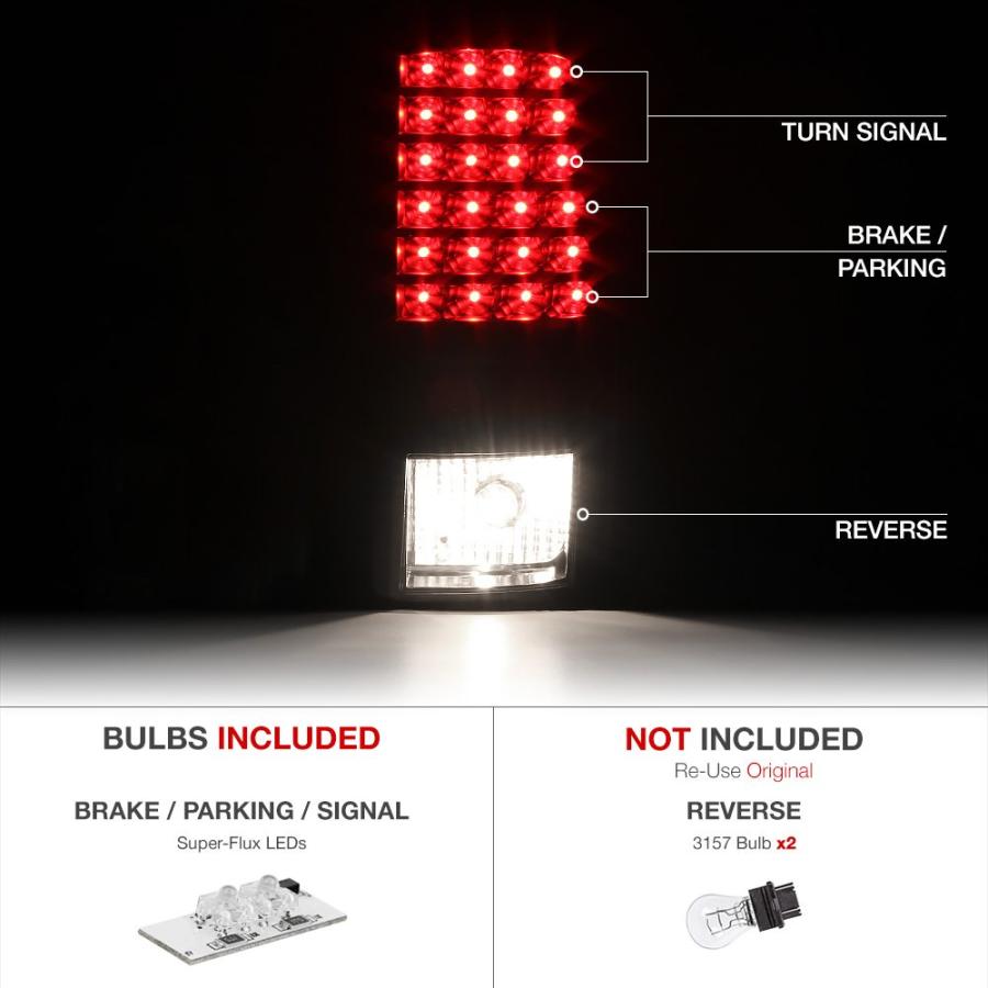 【並行輸入品】VIPMOTOZ LEDテールライトランプアセンブリ 2000 2006 Chevy Tahoe Suburban 1500 25の画像