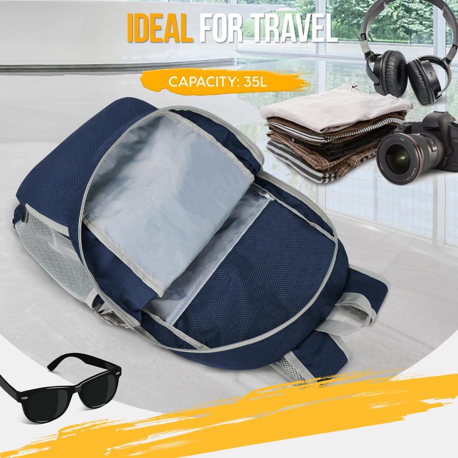 【並行輸入品】[ZOMAKE] 折りたたみリュック 大容量 35L アウトドアバック チェストストラップ付き 防水 軽量 バックパック アタック | ZOMAKE | 06