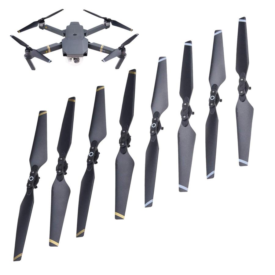 【並行輸入品】CamKix DJI Mavic Pro ようプロペラ  2セット(8ブレード)  黒 クイックリリース折りたたみ式ウィング 飛行 | ブランド登録なし