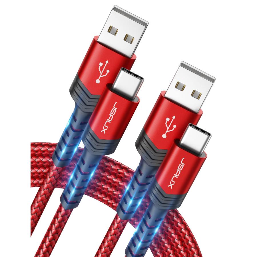 JSAUX USB Type Cケーブル 3A 高速充電[2本パック] USB A USB C充電