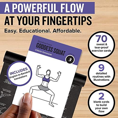 【並行輸入品】YOGA CARDS， POSE SEQUENCE FLOW 70 Yoga Poses， 9 Sequences San