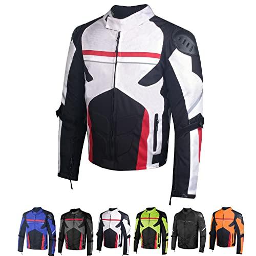 【並行輸入品】Airtrekメンズメッシュバイクツーリング防水雨Armorバイカージャケット X Large US45 White XL JAC_1