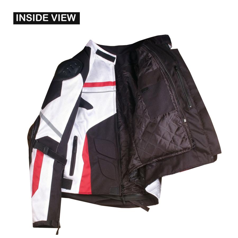 【並行輸入品】Airtrekメンズメッシュバイクツーリング防水雨Armorバイカージャケット X Large US45 White XL JAC_3
