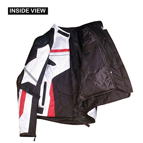 【並行輸入品】Airtrekメンズメッシュバイクツーリング防水雨Armorバイカージャケット X Large US45 White XL JAC_4