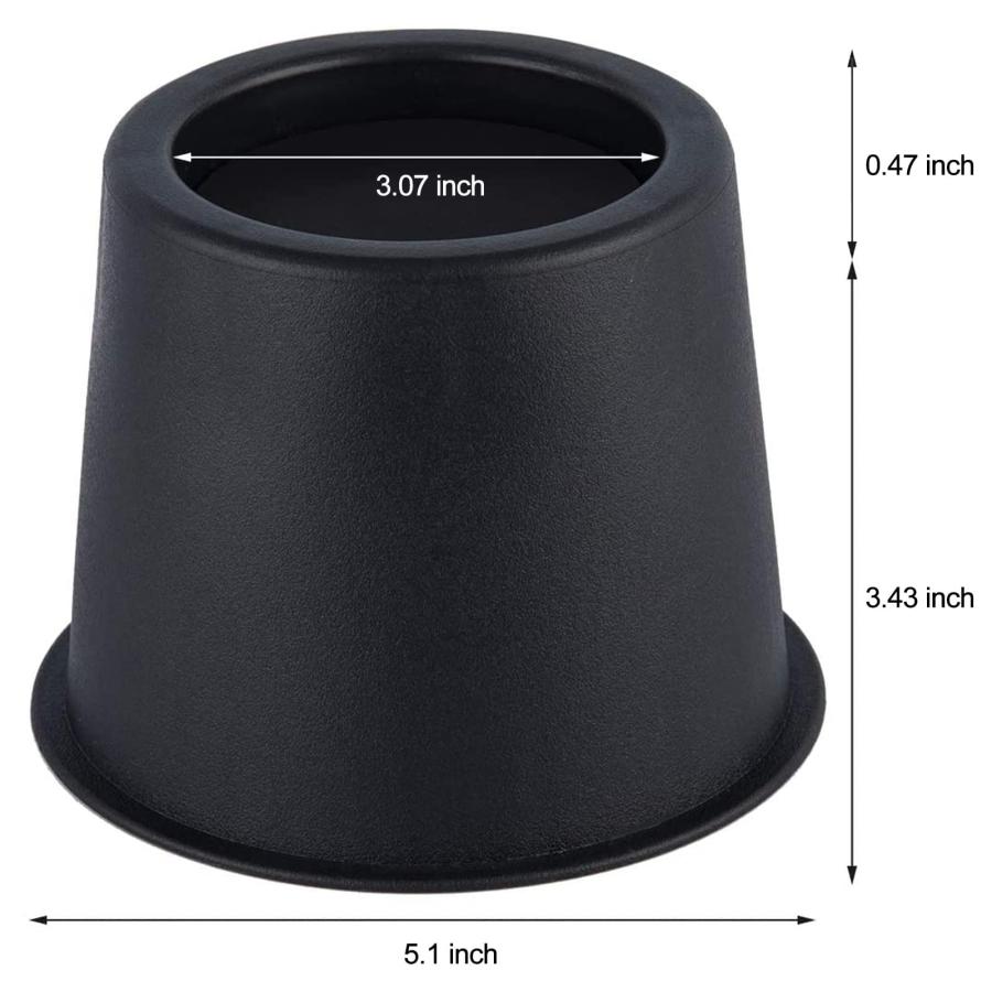 【並行輸入品】(Black) BTSD home Round Circular Bed Risers Table Risers Furnit_3