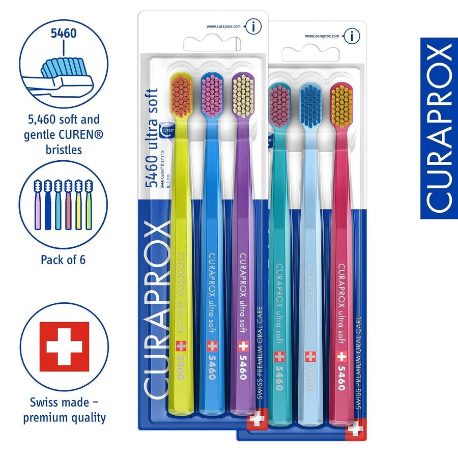 Ultra soft toothbrush  6 brushes  Curaprox Ultra Soft 5460. Softe　並行輸入｜import-tabaido｜02