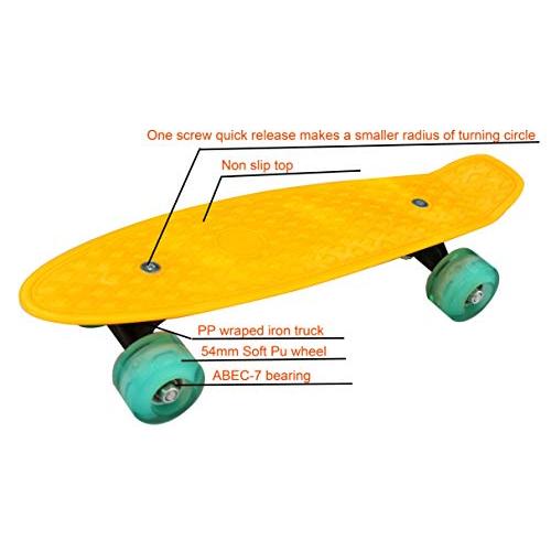 並行輸入品】CyBoard 17inchX5inch Yellow Mini Skateboard, Cruiser