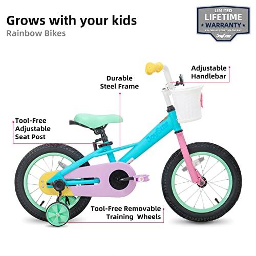 【並行輸入品】JOYSTAR 12 Inch Kids Bike for 2 3 4 Years Girls 12" Toddler Rainの画像
