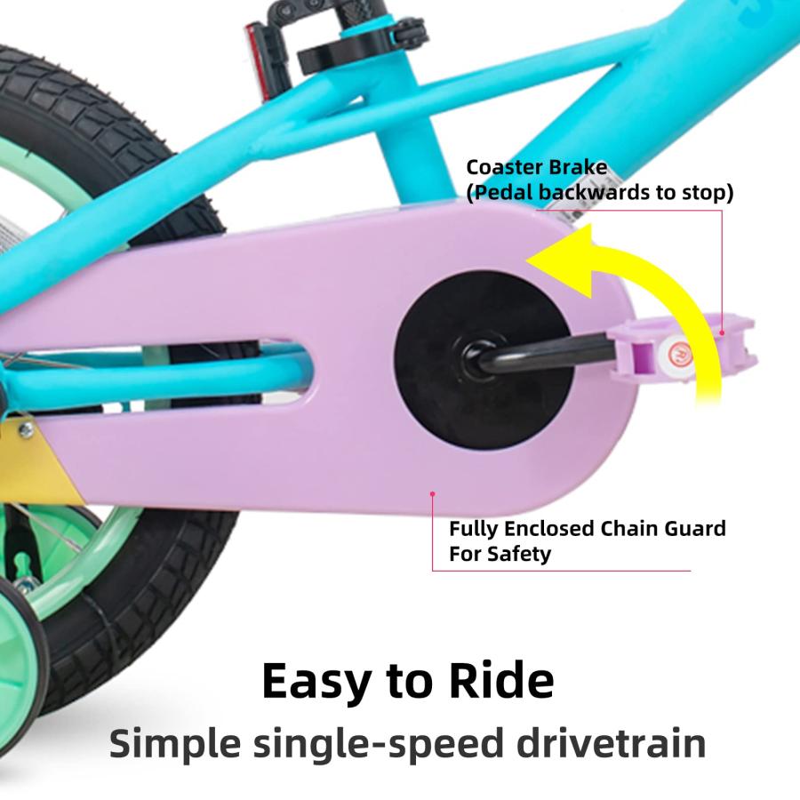【並行輸入品】JOYSTAR 12 Inch Kids Bike for 2 3 4 Years Girls 12" Toddler Rainの画像