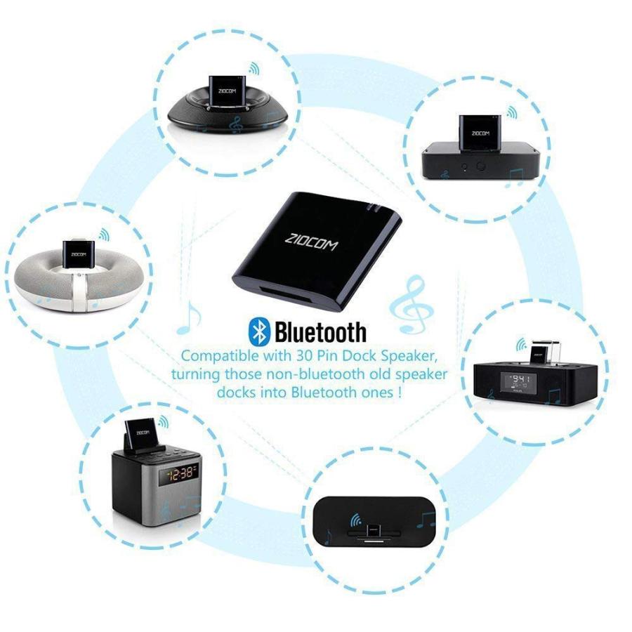 ZIOCOM [Upgrade] 30 Pin Bluetooth Adapter Audio Receiver for Bos 並行輸入品｜import-tabaido｜09