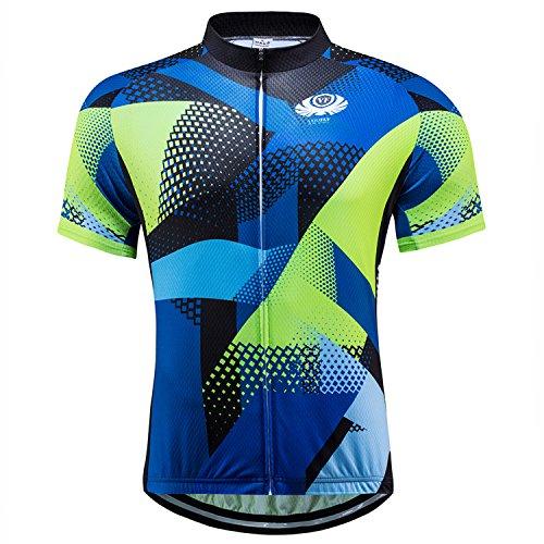 【並行輸入品】voofly メンズ サイクリングジャージセット メンズ 半袖 コンプレッション バイクショーツ ジェルパッド入り サイクリングウの画像