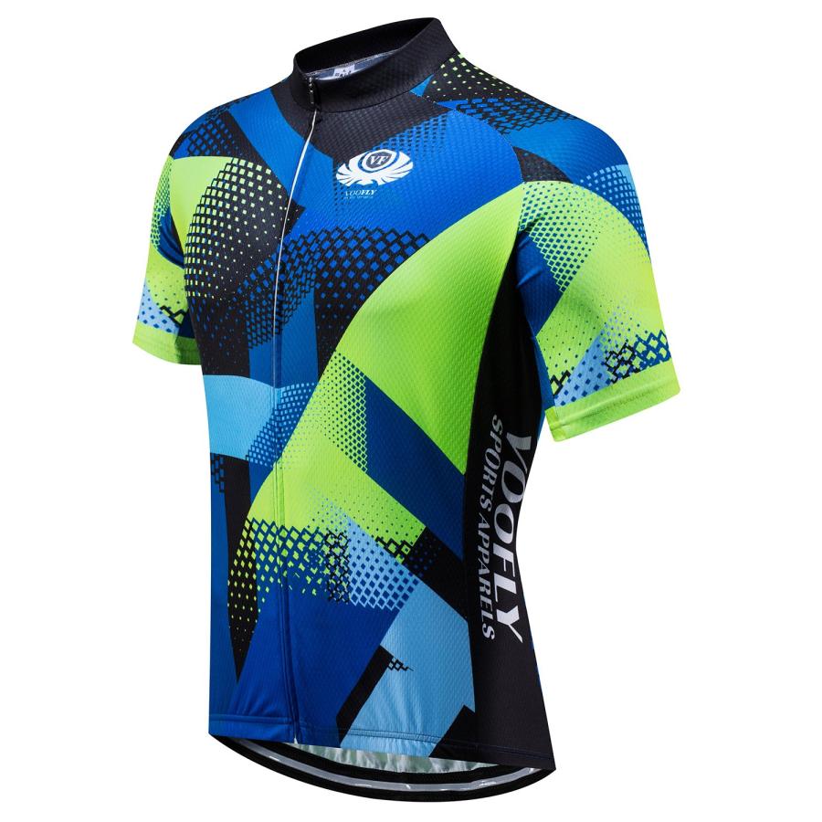 【並行輸入品】voofly メンズ サイクリングジャージセット メンズ 半袖 コンプレッション バイクショーツ ジェルパッド入り サイクリングウの画像