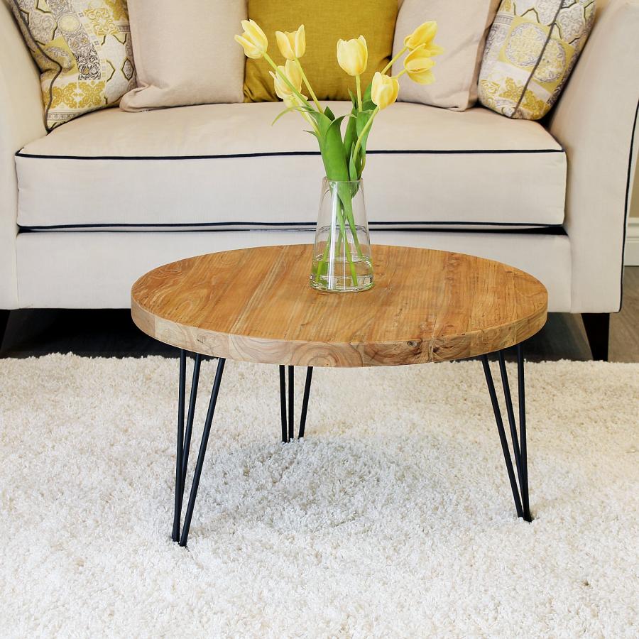 並行輸入品】WELLAND 素朴なラウンドオールドエルム木製コーヒー 