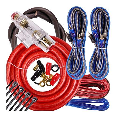 【並行輸入品】コンプリート4チャンネル 2000W グラビティ4ゲージアンプ取り付け配線キット アンプ PK1 4Ga レッド   インストーラの画像