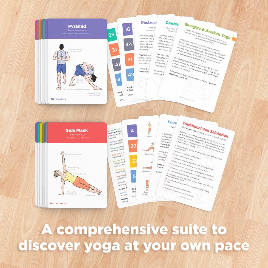 【並行輸入品】WorkoutLabs ヨガカード I & II コンプリートセット 初心者&中級者:プロフェッショナル勉強、クラスシーケンス_6