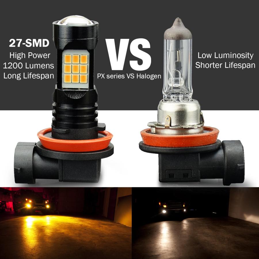【並行輸入品】JDM ASTAR ブライトアンバー PXチップ H11 H16 LEDフォグライト電球 JDM ASTAR Bright Amb