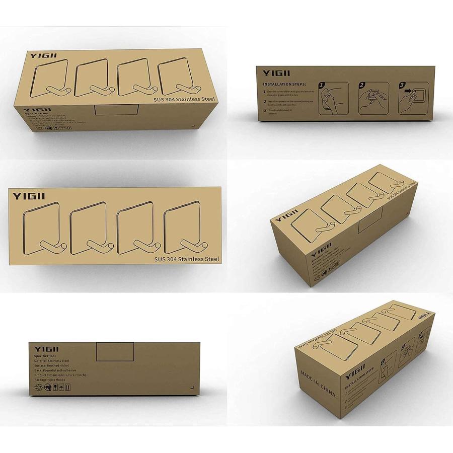 【並行輸入品】YIGII Towel Hooks/Bathroom Hook - Self Adhesive Hooks Office Hook_7