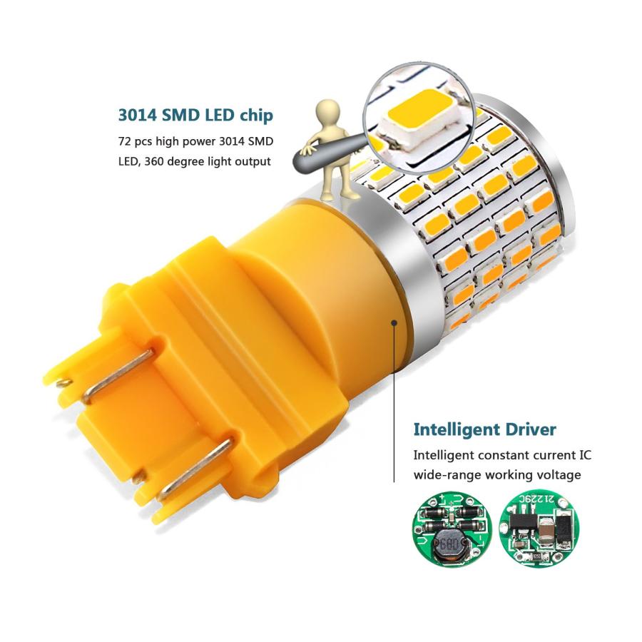 【並行輸入品】PHINLION Super Bright 3014 72 SMD 3056 3156 3157 3457 4157 5702A_5