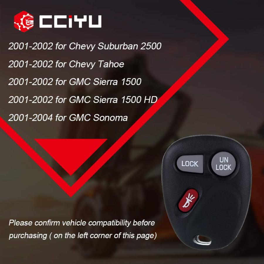 並行輸入品】cciyu 3ボタンキーレスエントリーリモートフォブ交換用 2