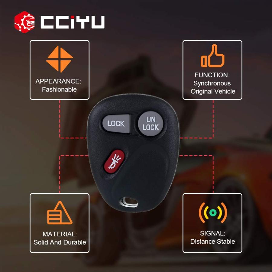 並行輸入品】cciyu 3ボタンキーレスエントリーリモートフォブ交換用 2