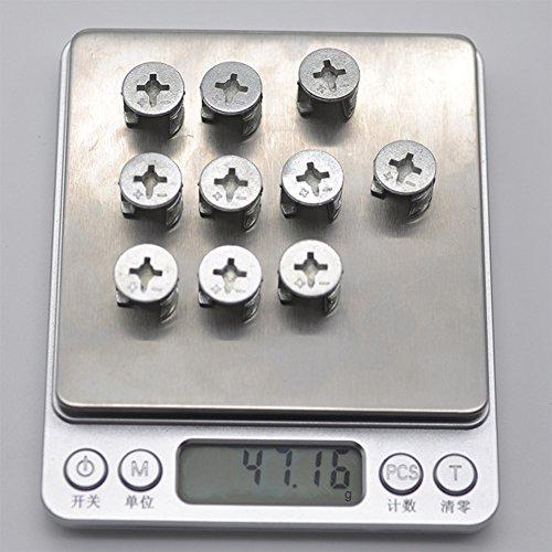 【並行輸入品】20個 家具コネクター カムロック継手 15mm x 12mm キャビネット引き出しドレッサー ワードローブ家具パネル接続用 20_7