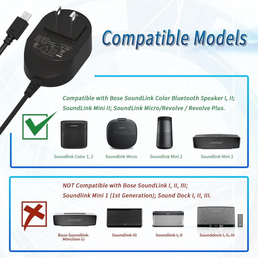 TPLTECH 5V AC Adapter Charger for Bose Soundlink Color I, II 2 / 並行輸入品｜import-tabaido｜07