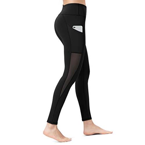 ALONG FIT Soft Mesh Yoga Pants with Side Pockets Workout High Wa 並行輸入品｜import-tabaido｜02