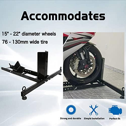 【並行輸入品】7BLACKSMITHS 調節可能 オートバイスタンド 車輪止め 直立型 耐荷重1800ポンド 高耐久 オートバイ 車輪止め 7B_9