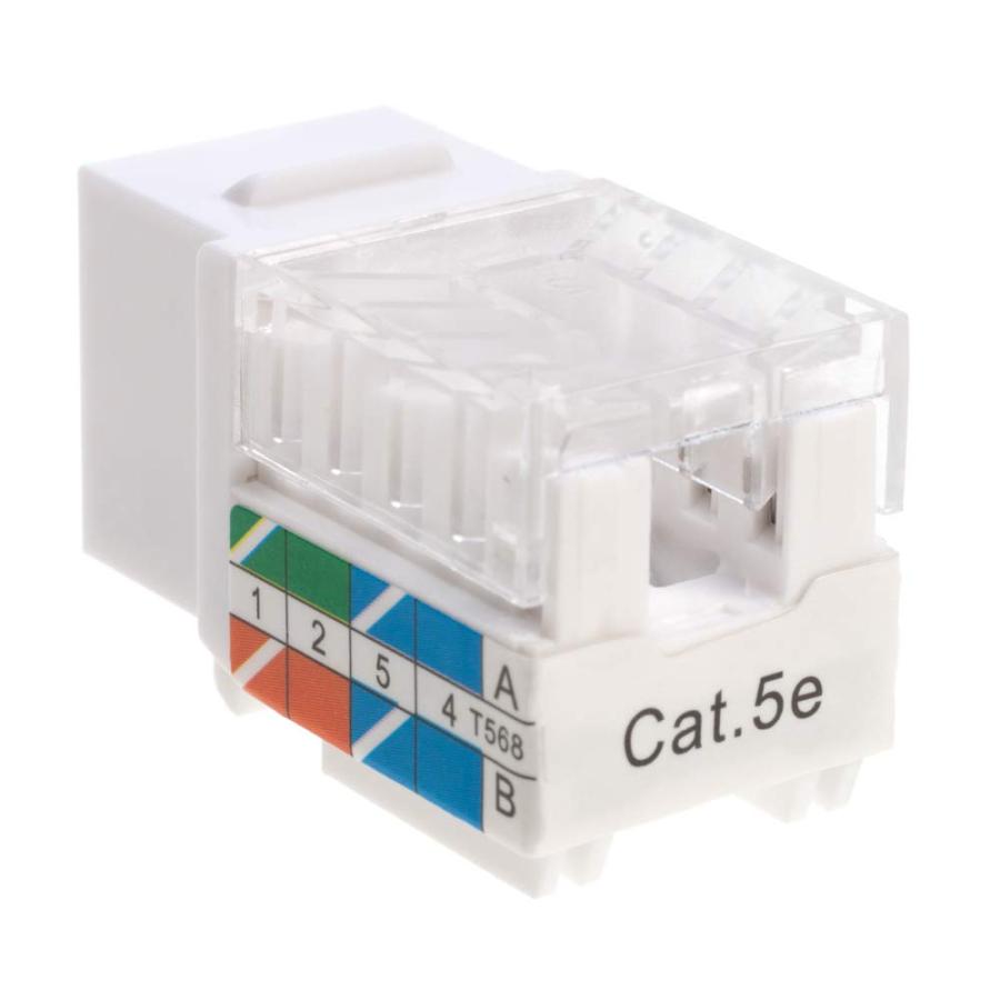 Cat5eイーサネットRJ 45キーストーンジャックCat5パンチダウンネットワークホワイト   5/10/20/30/50のパッ 並行輸入品｜import-tabaido｜04