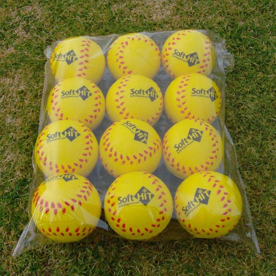 【並行輸入品】Soft Hit ソフト野球/ソフトボール トレーニングフォームボール (12パック、イエロー) Soft Hit Soft Baの画像