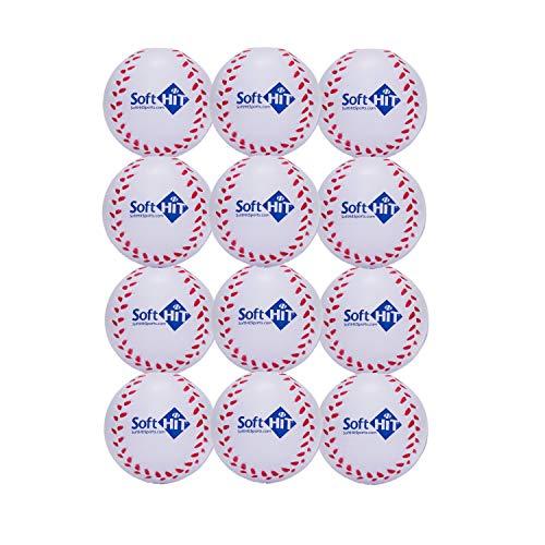 【並行輸入品】ソフトヒットソフト野球/ソフトボールトレーニングフォームボール。 12 Pack ホワイト SHB Soft Hit Soft Bの画像