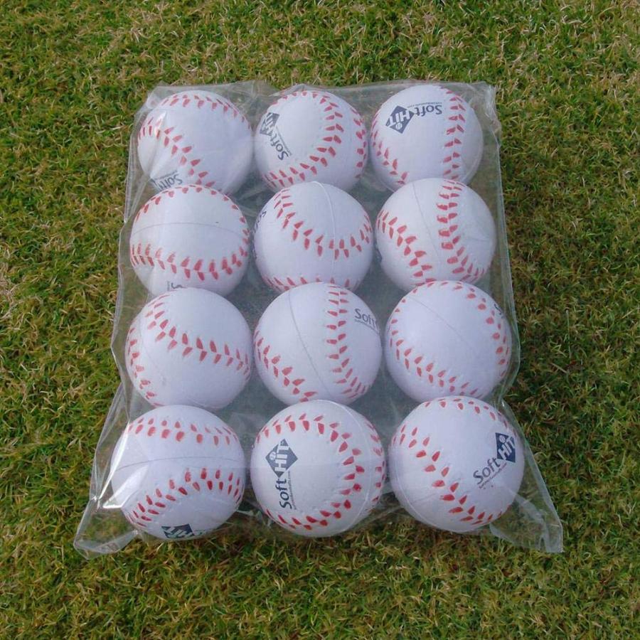【並行輸入品】ソフトヒットソフト野球/ソフトボールトレーニングフォームボール。 12 Pack ホワイト SHB Soft Hit Soft Bの画像